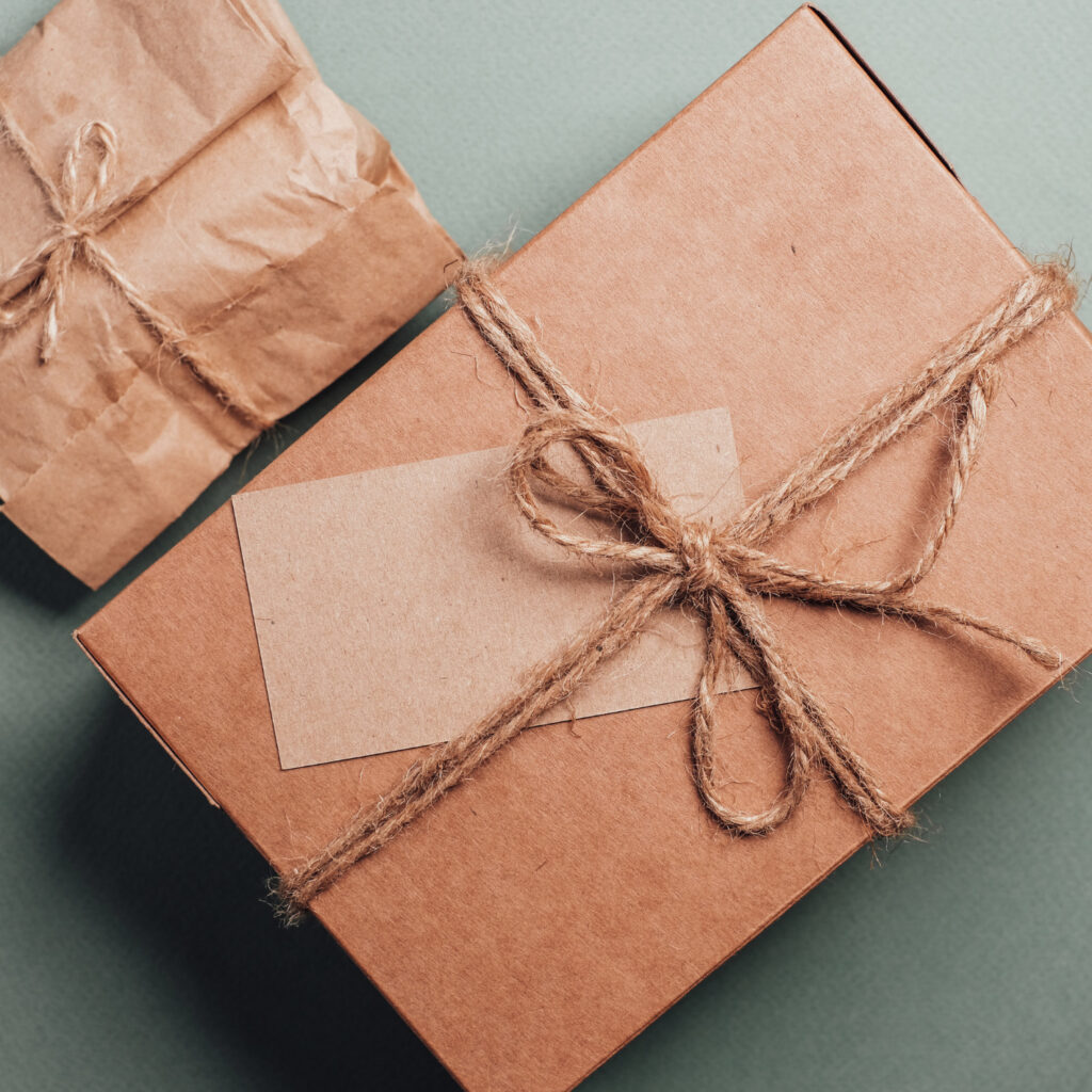 Photo d'un emballage de cadeau
